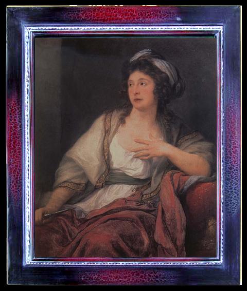 framed  Angelika Kauffmann Bildnis Giuliana Santa Croce als Lukrezia, Ta047
